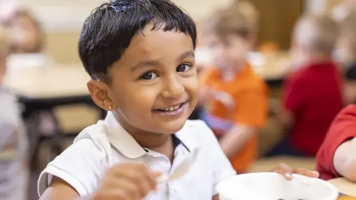 kid eating from a bowl