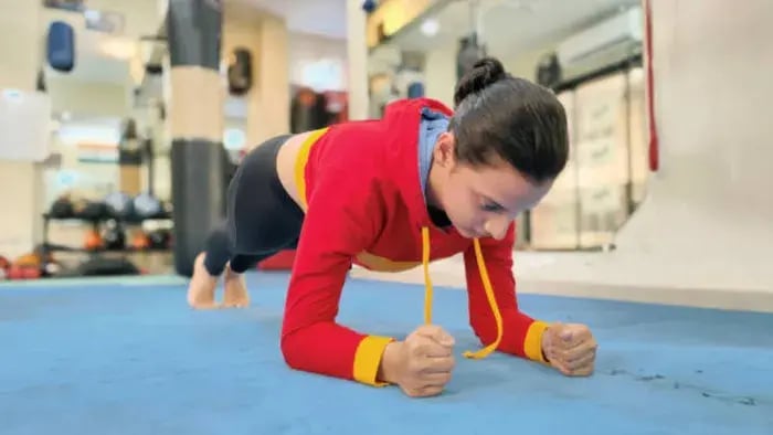 Indian Teens Doing Exercise