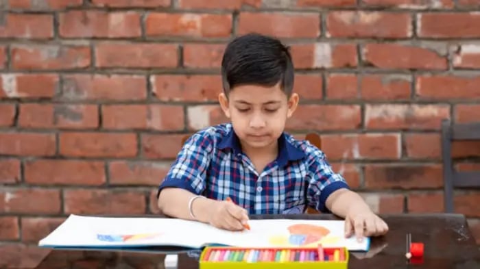 Indian Kid Drawing