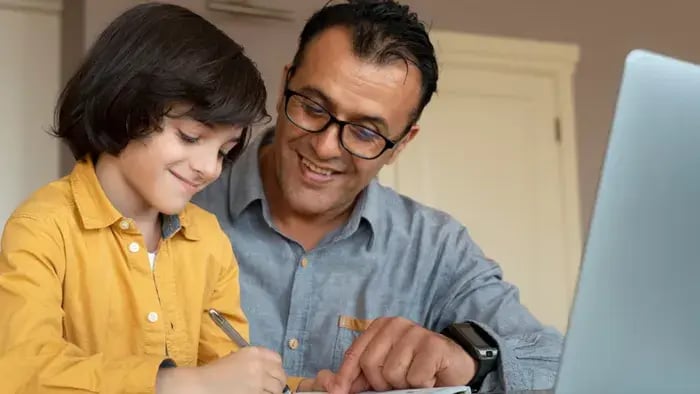 Parent And Kid Discussing