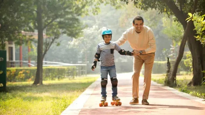 Indian kids doing exercise