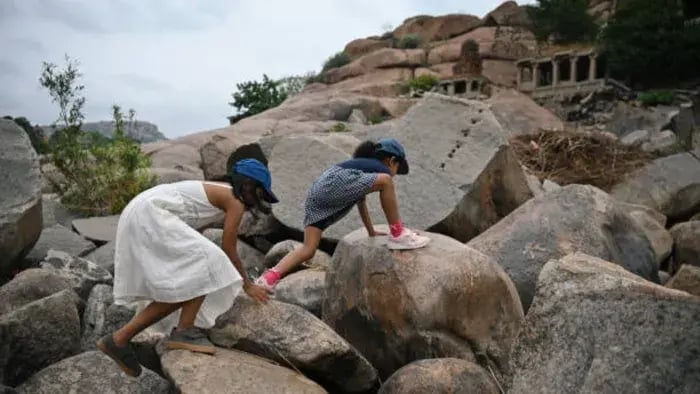 Indian kid doing physical activity