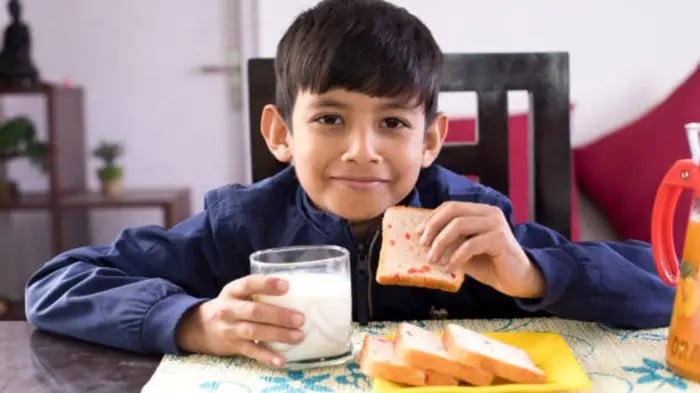 Indian Kid Eating