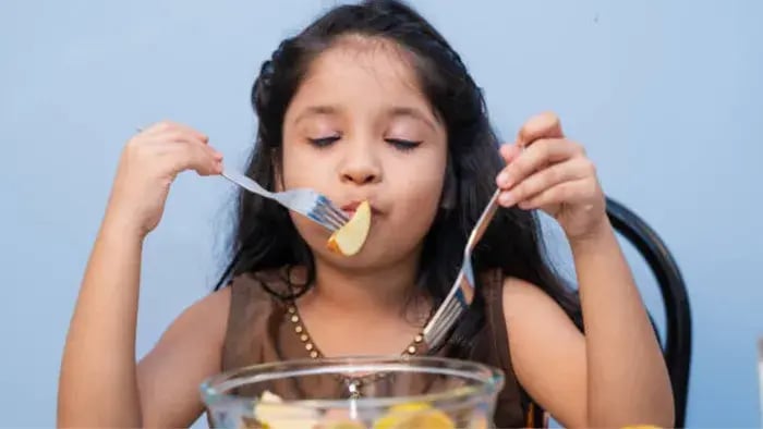 Indian Kids Eating