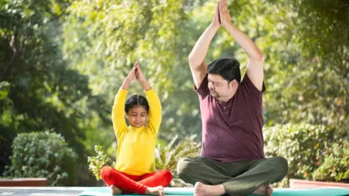 Indian Kid Doing Yoga