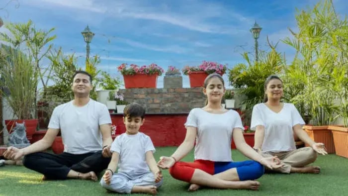 Indian Kid Doing Yoga