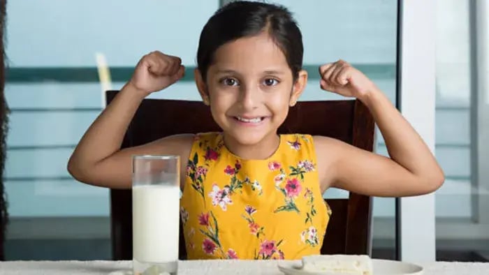 Indian teen eating