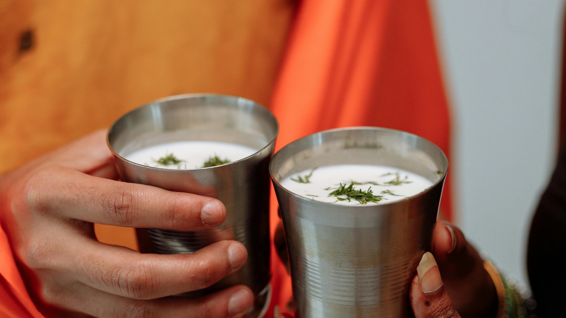 glasses of buttermilk