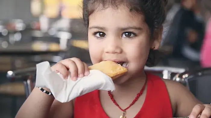 Indian Kid Eating