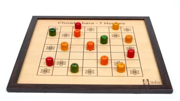 chauka bara board game