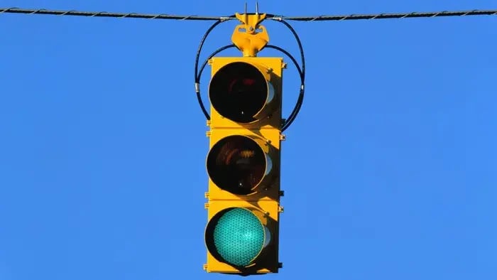 traffic light turned green