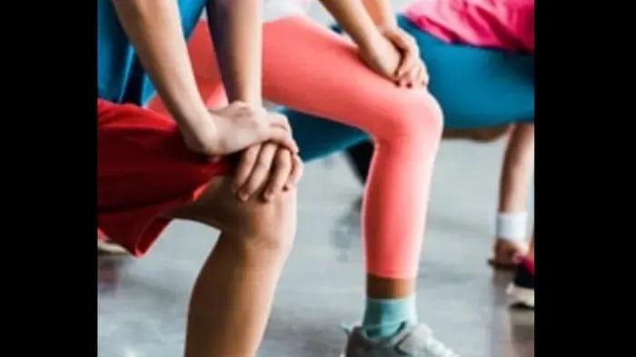 Kids in a forward lunge position