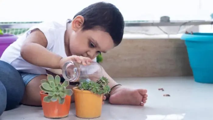 Indian Toddler Playing