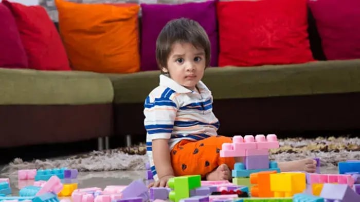 Indian Toddler Playing