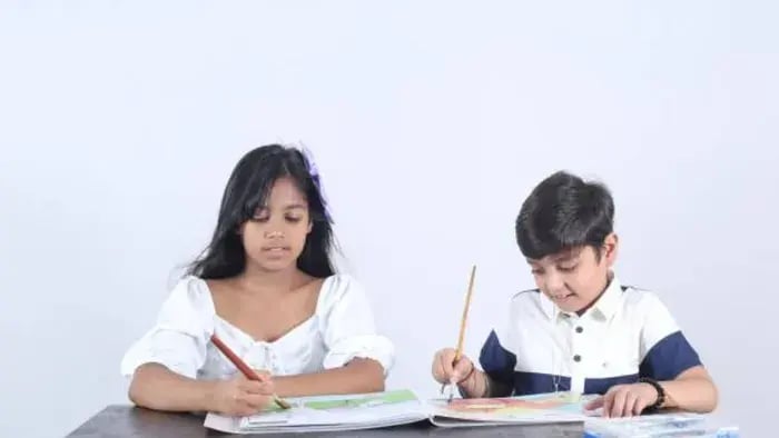 Indian Kid Studying