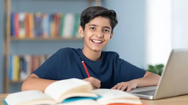 Indian Kid Studying