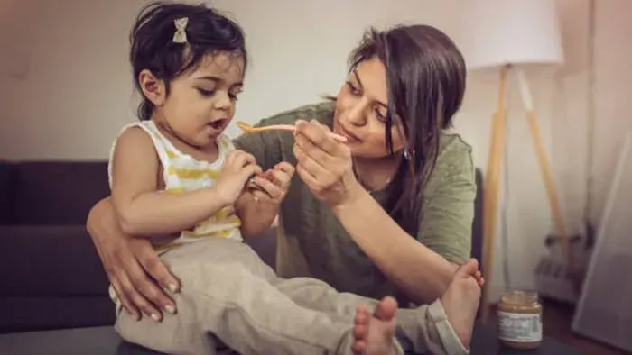Indian Kids Eating Food
