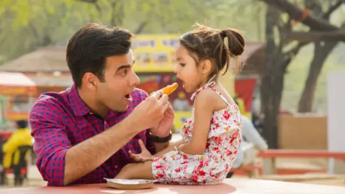 Indian Kid Eating