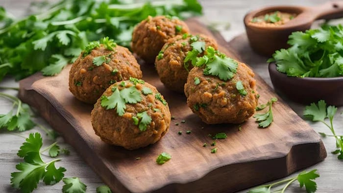 Soya keema and peas cutlets