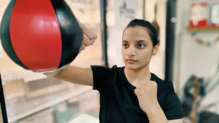 Indian kid doing Exercises
