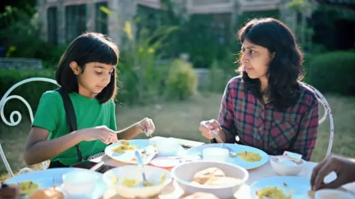Indian Kid Eating Food