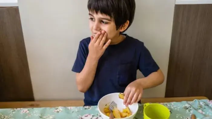 Indian Kid Eating Healthy