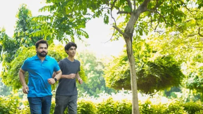 Indian Kid Doing Physical Fitness