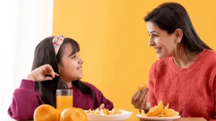 Indian Kid Drinking Juice