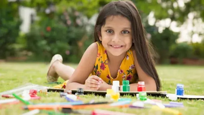 Indian Kid Painting