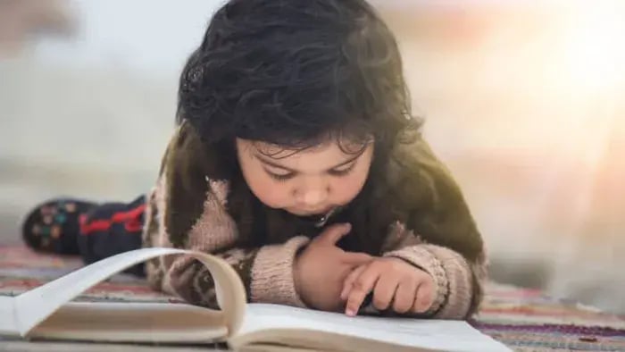 Indian Kid Studying
