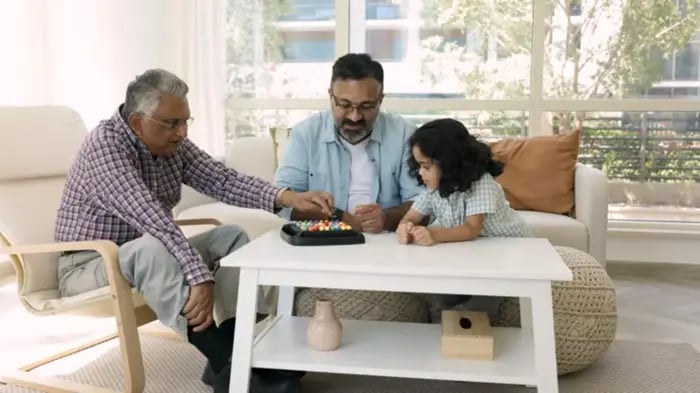 Indian Kid Playing Puzzle