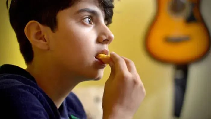 Indian Kid Eating