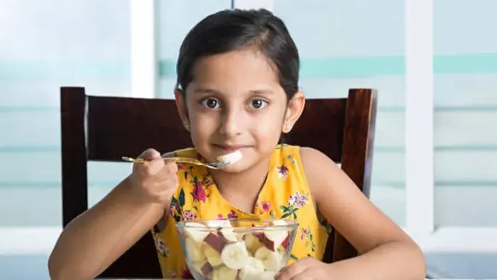 Indian Kid Eating