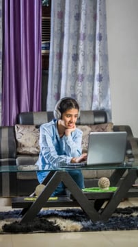 Indian kids on laptop