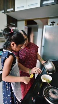 Indian Kids Eating