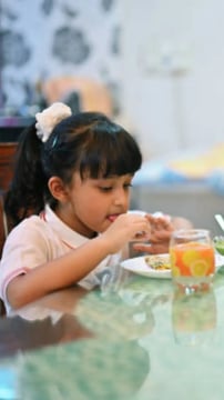 Indian Kids Eating