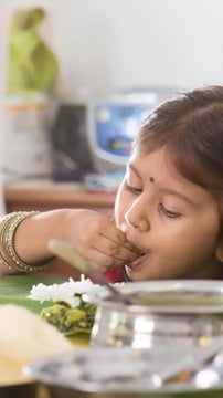 Indian Kids Eating