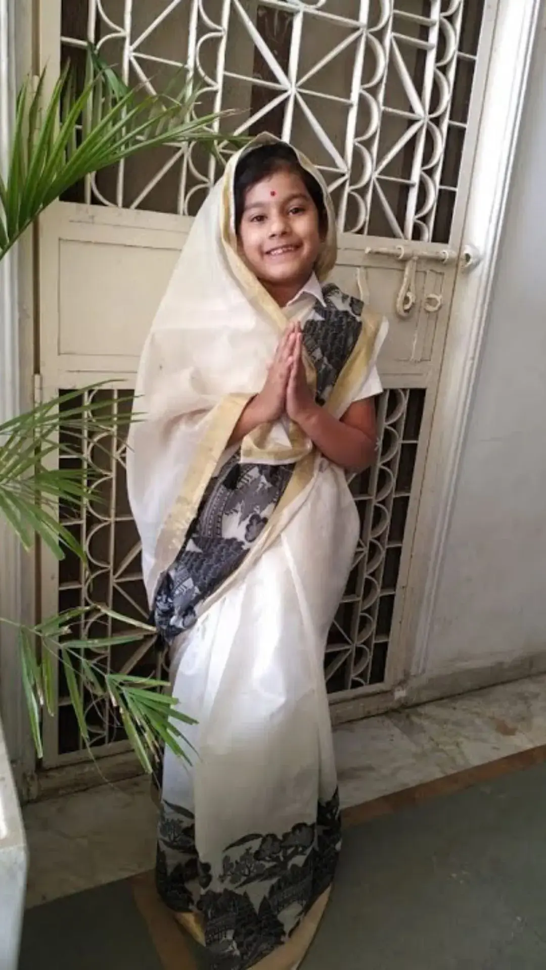 chinese dress ladies Sarojini Naidu Leader Saree Girls & Women Fancy Dress Costume Rent / 4-5 Years